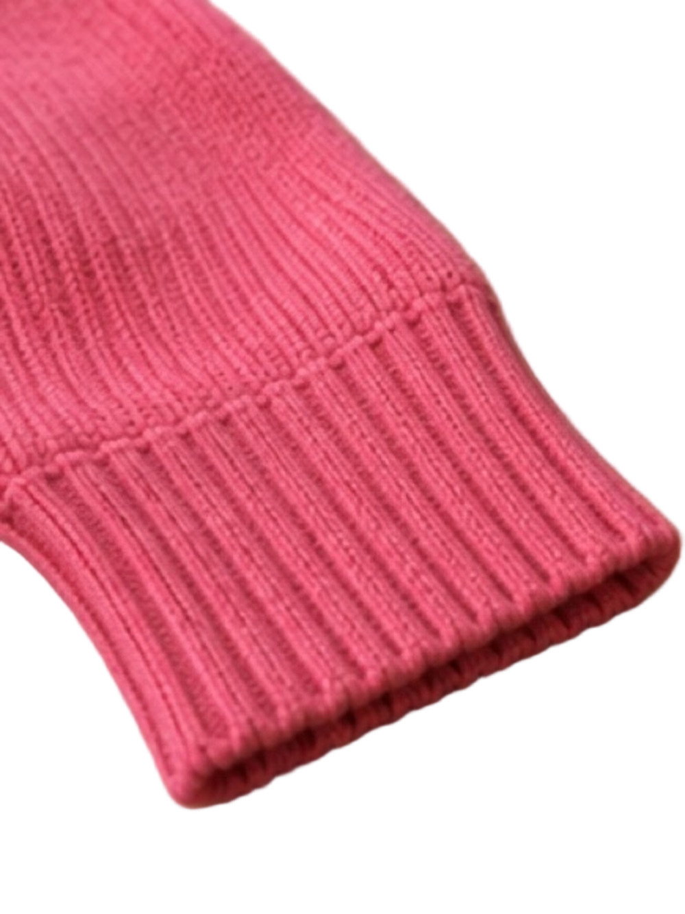 Putorti Made in Canada Coral Pink Asymmetrical Ribbed Knit Sweater P/S - Picture 5 of 5